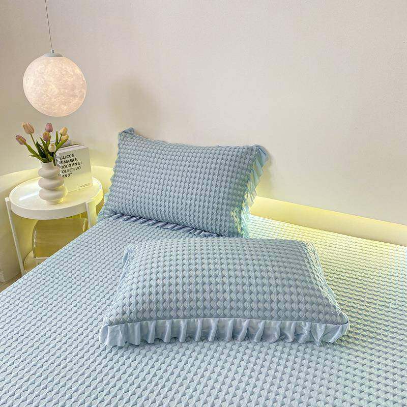 20气25尘夏季纯床裙冰色豆豆冰丝席软Xl4PnVki席简约高端防透花边