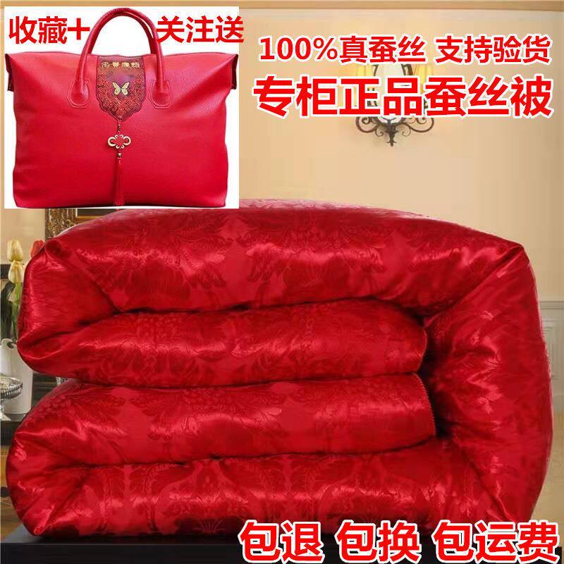 特级蚕丝被100%桑蚕丝夏凉被婚庆喜被高档春秋冬被加厚双人子母被