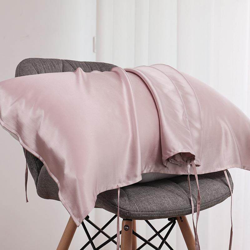 凉FBpbxrZF夏天冰丝枕巾个装防滑绑带固定纯色夏可水可洗枕头单巾