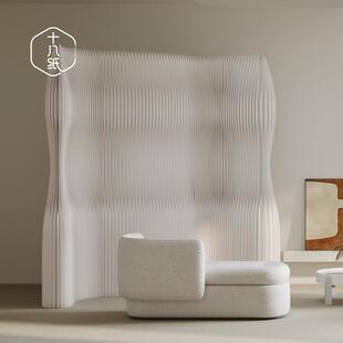 十八纸隔断屏风办公室玄关隔档分隔神器纸墙挡板餐厅房间移动分隔