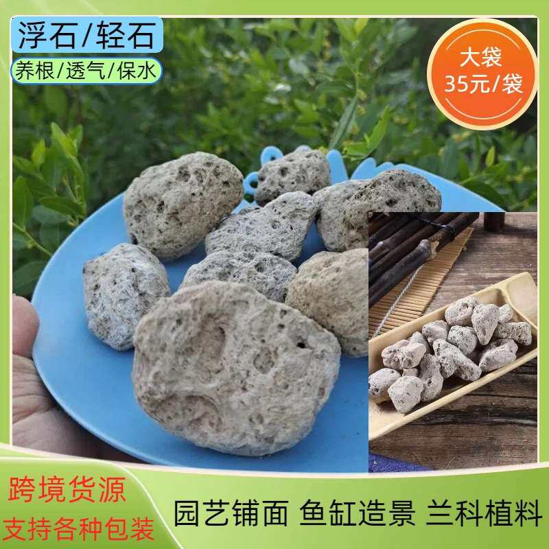 现货浮石轻石园艺透气保水多肉铺面轻石颗粒水族造景垫底大块轻石