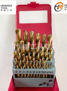 29PC镀钛麻花钻 高速钢直柄麻花钻 打孔钻