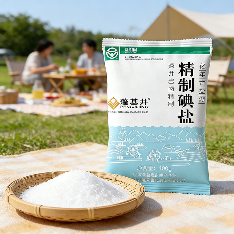 四川家用食用盐深井盐加碘食盐矿盐商用细盐炒菜盐巴加碘400g