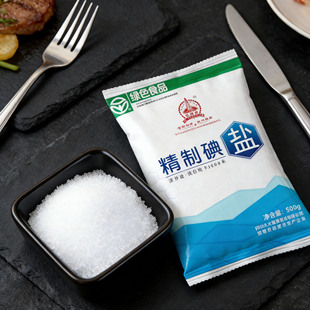 四川家用食用盐500g深井盐绿色加碘食盐矿盐含碘商用细盐炒菜盐巴