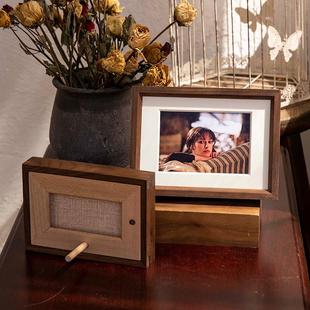 相框6架寸78寸框照片印打实木质相框挂Y榫卯301艺术照墙装 裱相框