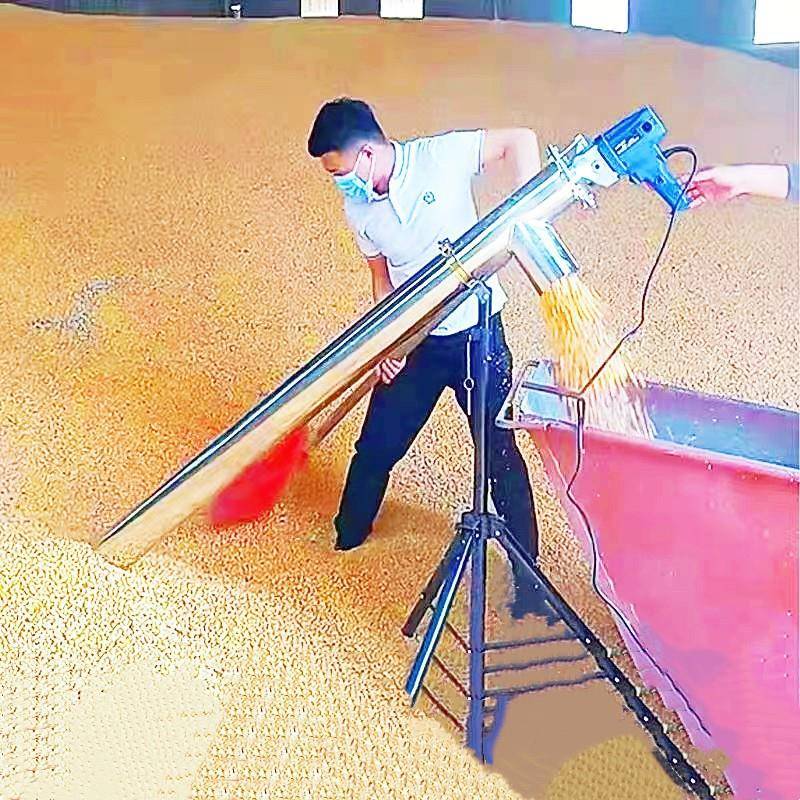 家用小型锈钢吸不粮料机螺旋装袋机1.抽粮机玉米麦小软管绞龙上机