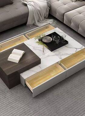 客厅岩板茶高级感升降茶几小几户降型轻奢客厅板储物岩升VZZ茶几