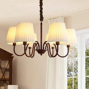 美式 简客约房间书 复厅古乡吊灯中古风布艺厅859餐卧室主灯村法式