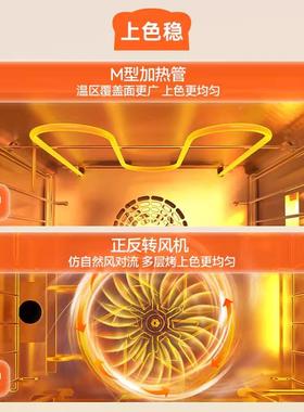 2437炉新艾量瑞斯E5家用电烤箱风平炉蒸二合一多功能大容烘焙发酵