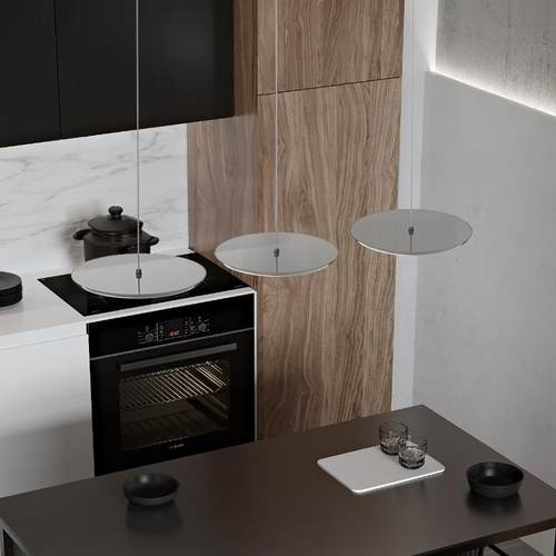 全光谱护205眼餐飞厅吊灯现代简约轻奢吊三头国王湖极简碟吧饭台