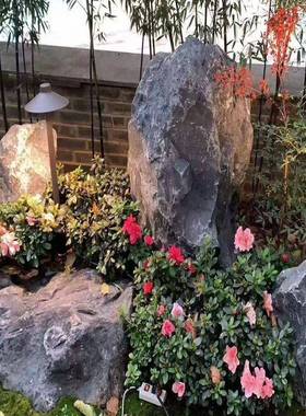 天然黑山水石英石日林式241016室内外庭流园鱼池假山造景石水院景