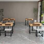 新中桌式 象棋桌椅组合棋双面棋动盘14651两用围培训桌老年活室休