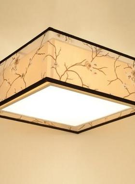 雷朗新中式灯灯饰厅灯餐厅吸顶灯书客64541房卧室灯具正方形布艺