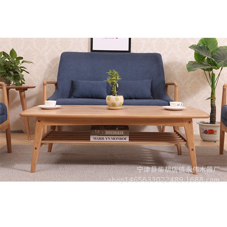 厂家简03-6直销北白橡木层茶几现代约实木环保小欧户型客厅家双具