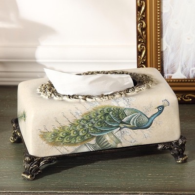 家用欧式奢华纸i巾盒摆件客厅抽纸盒美式轻奢高档新中式餐巾纸盒