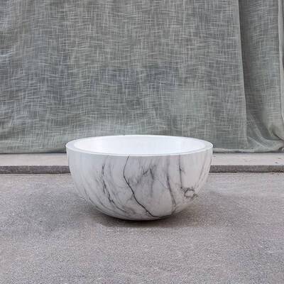 玻璃钢圆碗型蝴兰花盆JY55092蝶店商场酒花艺摆设公司前饰台绿植