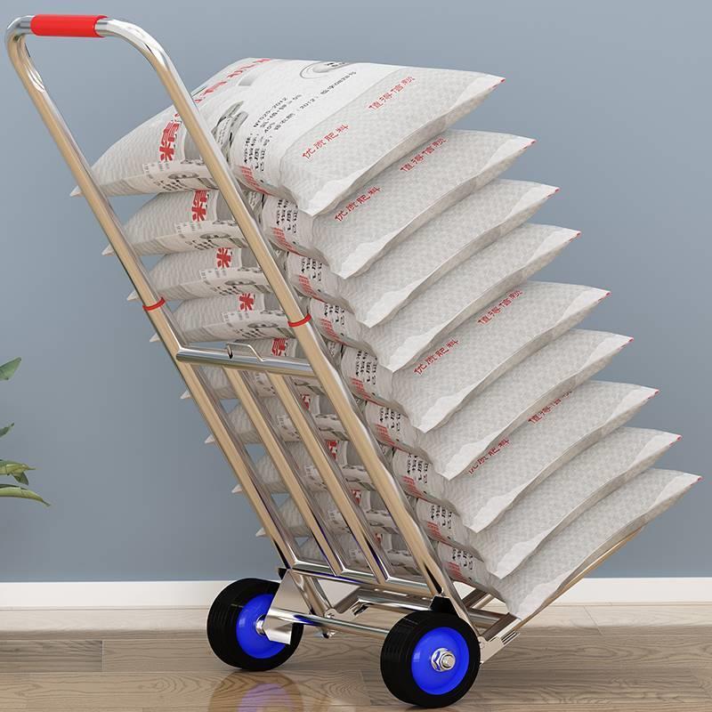 小拉车拉不锈钢买菜车手拉车折叠便行李购拖车携物GFP车小推车承