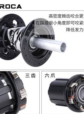 MEROA前2后5培林鼓山地自车碟刹花花鼓C快拆桶轴行KM5.0花32孔六