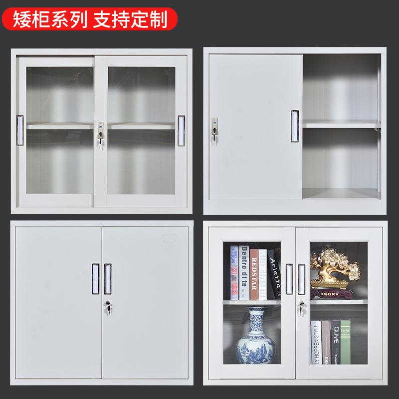 钢制24斗文件玻璃DDG-01移门柜多柜1斗带锁收纳抽屉资柜料柜2斗办