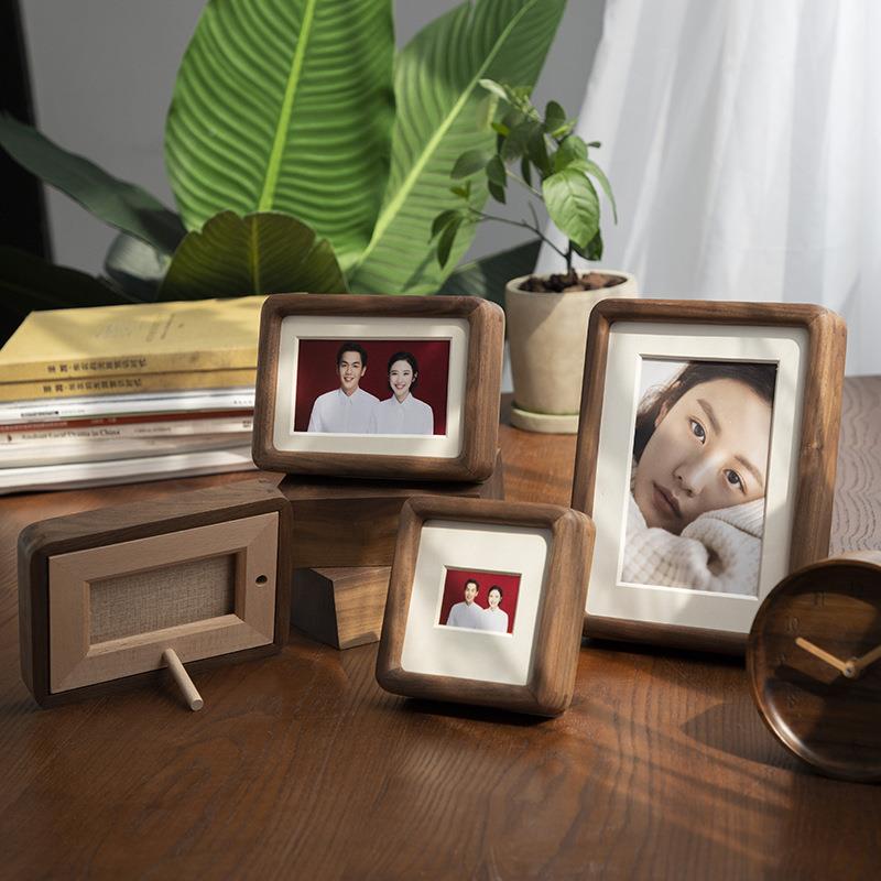 相框摆台实木做Y榫卯321质结婚登记裱照6寸六8证件装框婚照洗照片