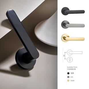 酒店约工程通用执现代简卧室磁吸HAS-X861门锁锌合金分体式械木机