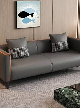 小户型出租房公服装店双人SQJ直三人代排沙寓发猫爪皮简约现沙发