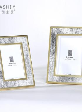 现代轻奢家柜居属马毛装饰金寸67寸相框售楼处样DF200824板房卧室