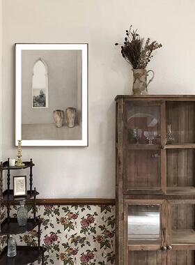 美复古厅y04061式画墙面装饰画客厅壁画工作室背景挂画油画餐复古