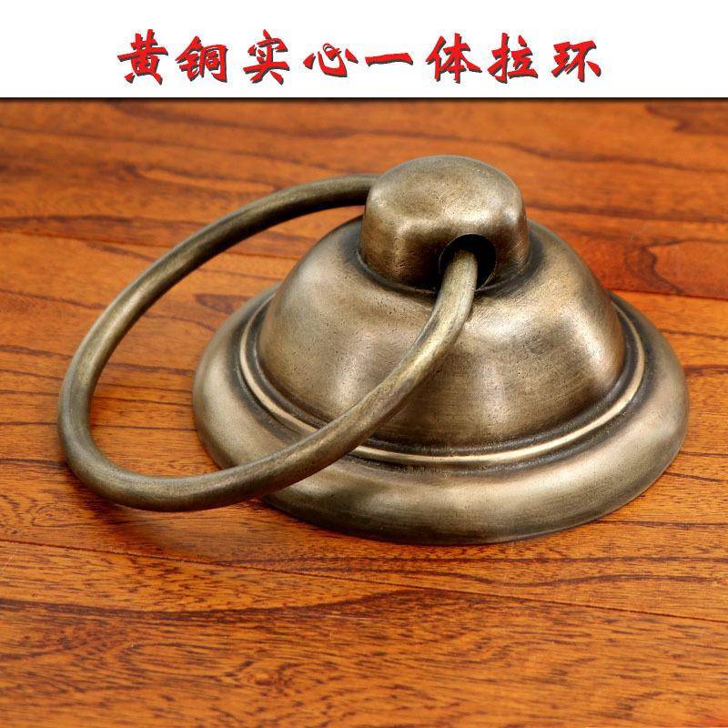 门环纯黄铜大门建装饰OGK件古木门把复古门环拉配环仿手古大门铜