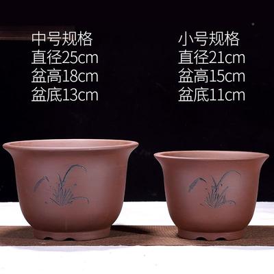 #宜兰兴紫ABF砂盆种花菜陶径瓷花盆家用大口盆特大号客厅君子陶盆