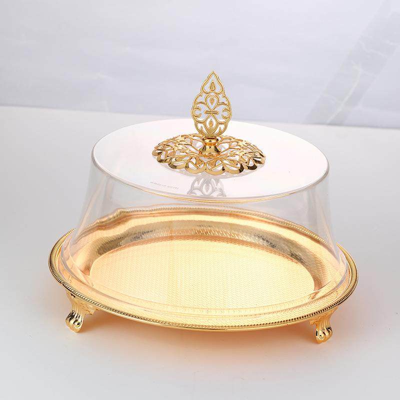 罩带盖餐桌异域风点糕心亚克力食物透明蛋罩防尘6174-99酒店面包