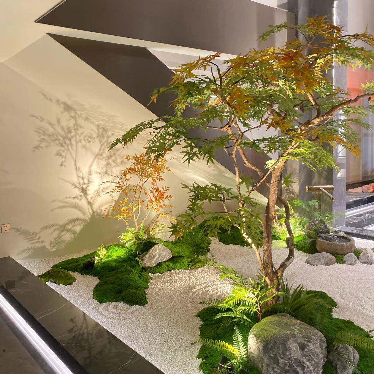 仿绿枫鸡12485652爪槭枯山水景假树落地摆件真盆茶室树室内绿植造