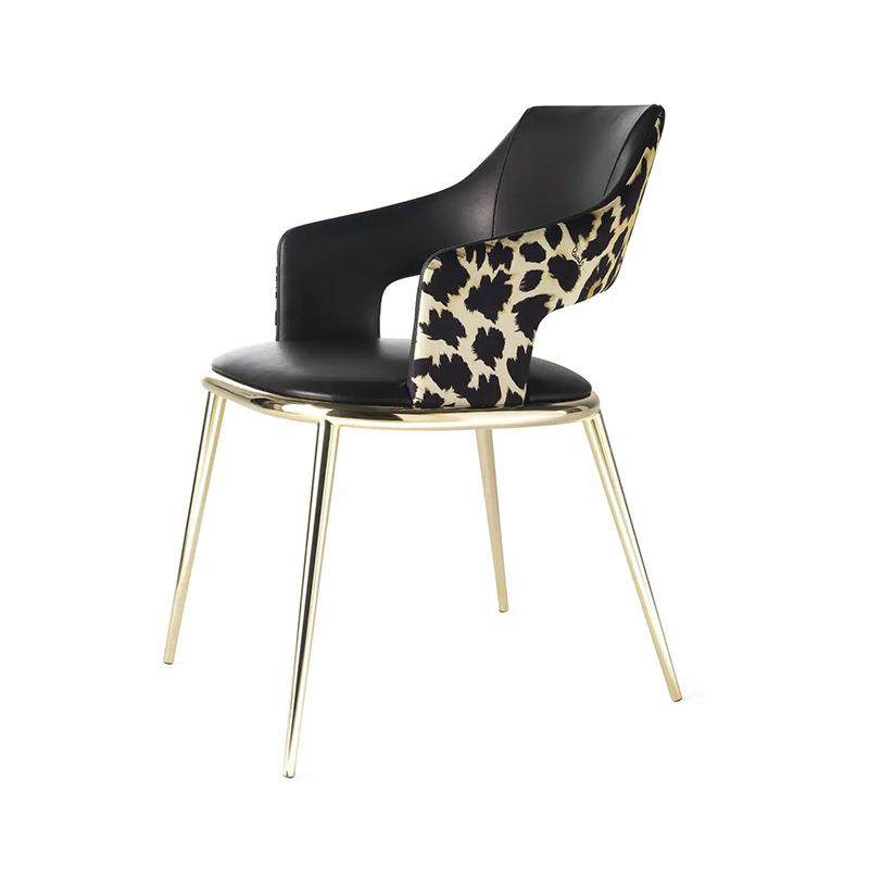 意式轻奢家用餐椅高端不锈钢设计师豹纹椅现代简约餐厅酒店别墅椅,电子元器件市场,其它元器件,淘宝优惠券,粉丝福利购,淘宝优惠卷