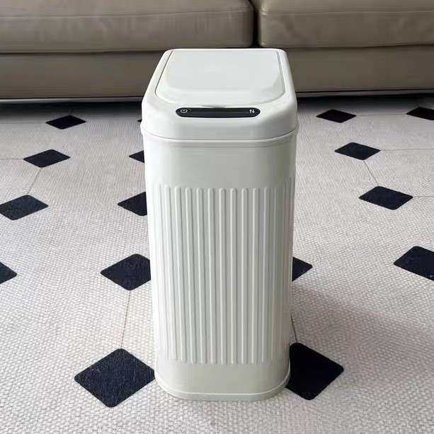 感应不锈钢垃圾桶带盖家用卫生间客厅电自动智能厨房可爱风收纳桶
