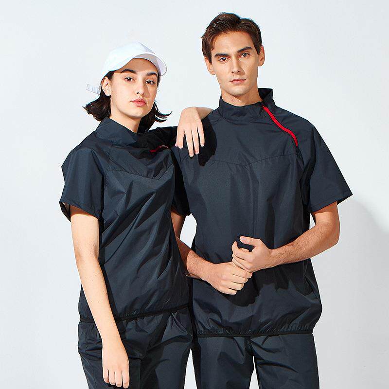 暴汗服男夏季短袖控体服女大码降体服运动跑步发汗健身爆汗服套装