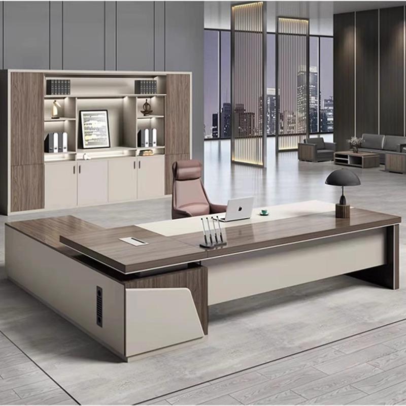 老板桌办公桌简约现代总裁经理桌主管桌椅组合轻奢大班台办公家具