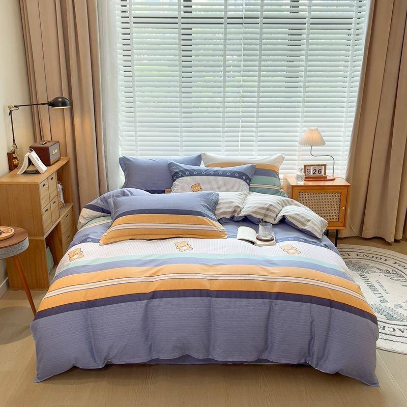 2 025新款全棉纯棉印花格子系列单被套