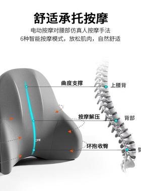枕汽车电动28940按摩加热头护颈枕高档记腰忆棉车载热座椅颈部颈