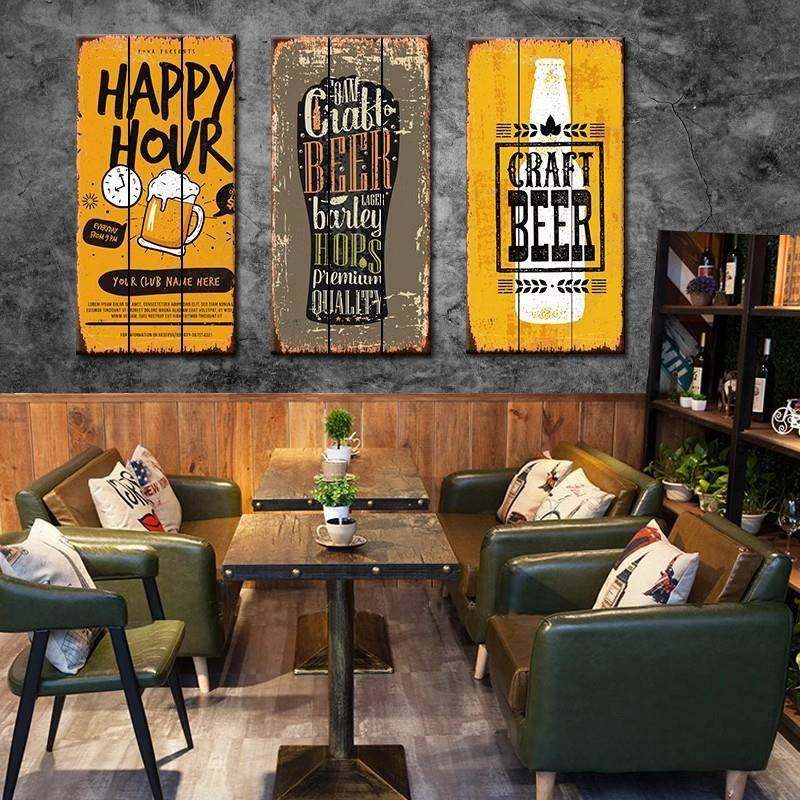 美木板装饰画LOFTCFF客厅古酒吧餐式厅复怀壁旧饰个性店铺挂画,家居饰品,现代装饰画,淘宝优惠券,粉丝福利购,淘宝优惠卷