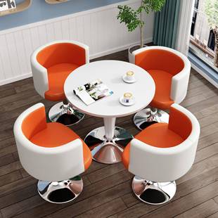 简接待洽谈椅组合售楼J803部桌休约餐息区会客椅奶茶店咖啡厅休闲