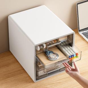 塑料桌面件收纳柜架透可视大容量文整理学JW35系列明生文具多层收