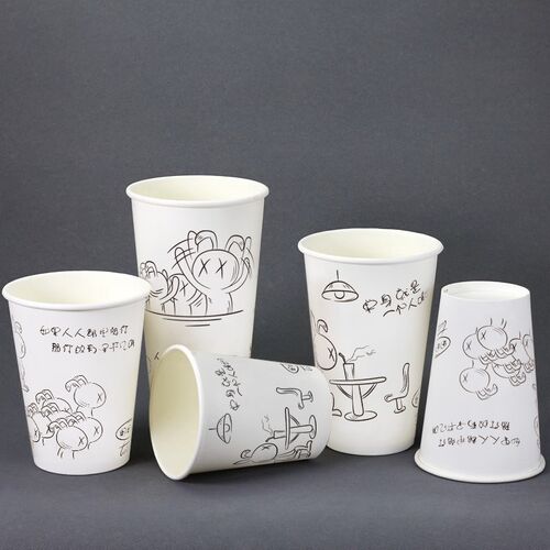 一次性纸杯豆浆奶茶杯粥杯带盖定制加厚外卖大中小号饮料杯1000只