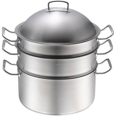 慕厨商用蒸锅304不锈钢蒸笼号加厚三层超大饭店大容量36/38cm厨房