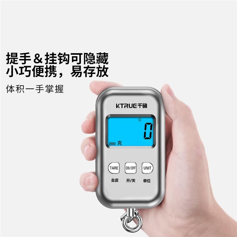 便携式手提弹簧秤50公斤精准随身称家用买菜电子秤高精度迷你小秤