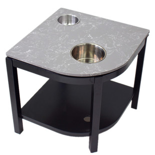 麻将机茶几实木双层麻将桌旁边小茶几角几带烟缸棋牌室专用茶水架