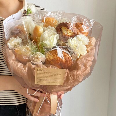 手工创意面包花束DIY材料包手捧花实用自制实用生日礼物送女生