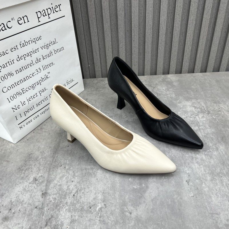 断码处理女鞋2025春季新款尖头浅口职业时尚细跟中跟工作鞋女单鞋,女鞋,浅口单鞋,淘宝优惠券,粉丝福利购,淘宝优惠卷