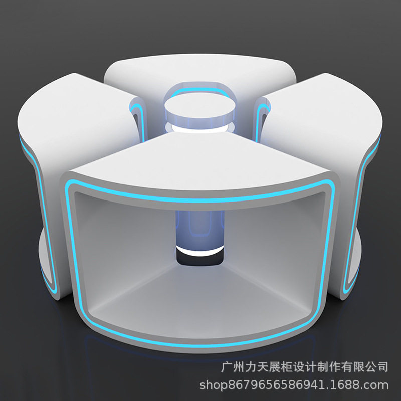 异形烤漆中岛展示台公司展厅科技创意发光展示体验桌展厅展示柜,商业/办公家具,桌面展架/摆台展架,淘宝优惠券,粉丝福利购,淘宝优惠卷