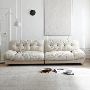 云朵沙发直排法式复古防猫抓磨砂布艺羽绒懒人沙发摩图玛莎布艺