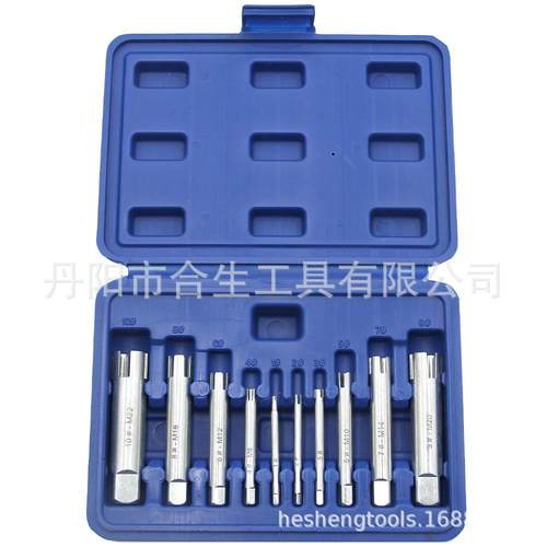 10pc断头丝锥取出器 M4-M22手用取丝器断丝攻反牙丝锥工具套装